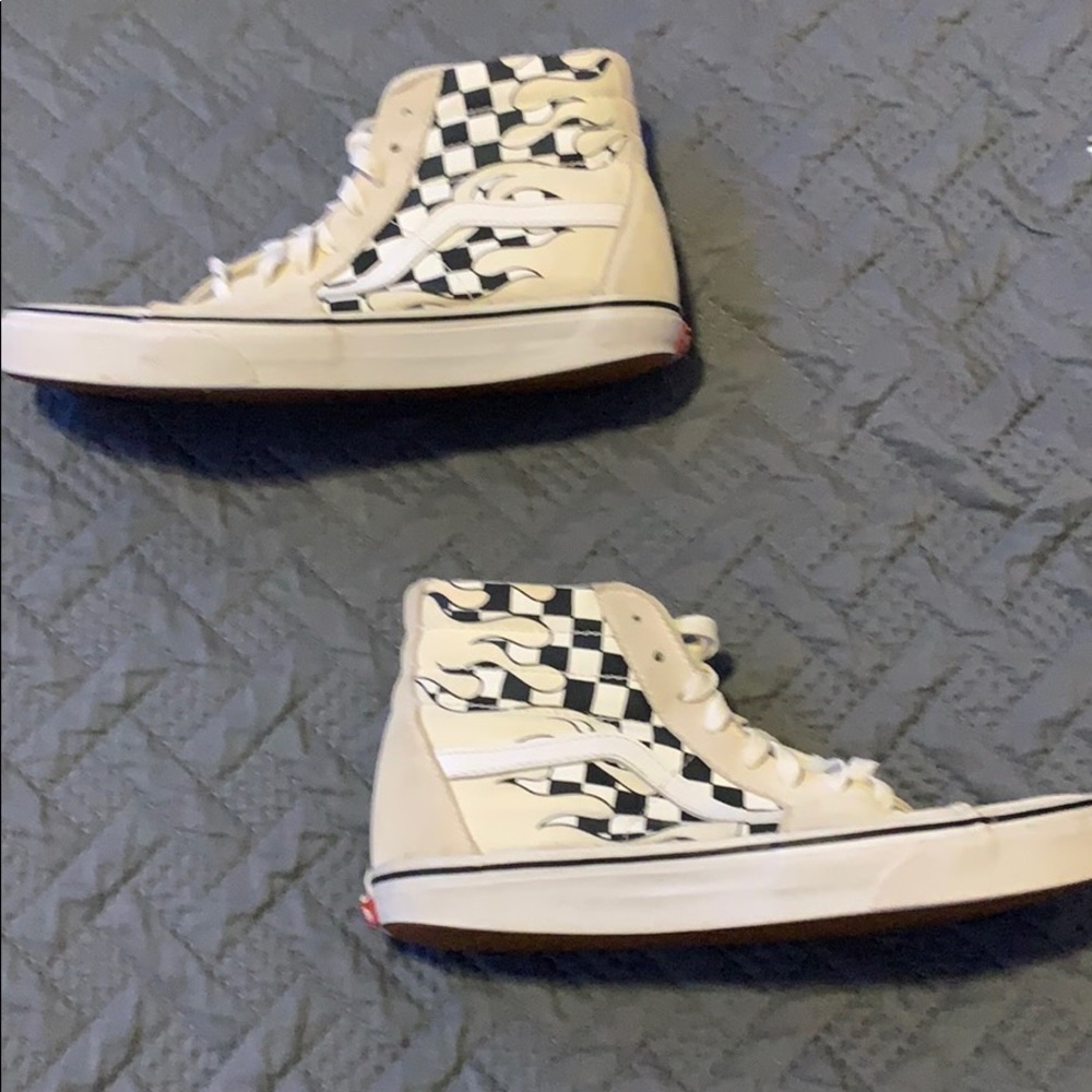White hi top vans